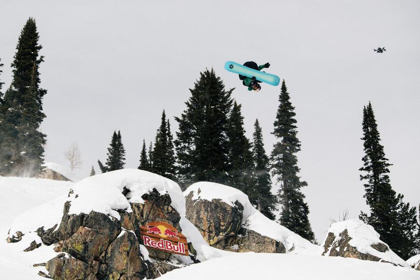 Ben Ferguson inverted, as he nabbed second place at the 2021 YETI Natural Selection at Jackson Hole