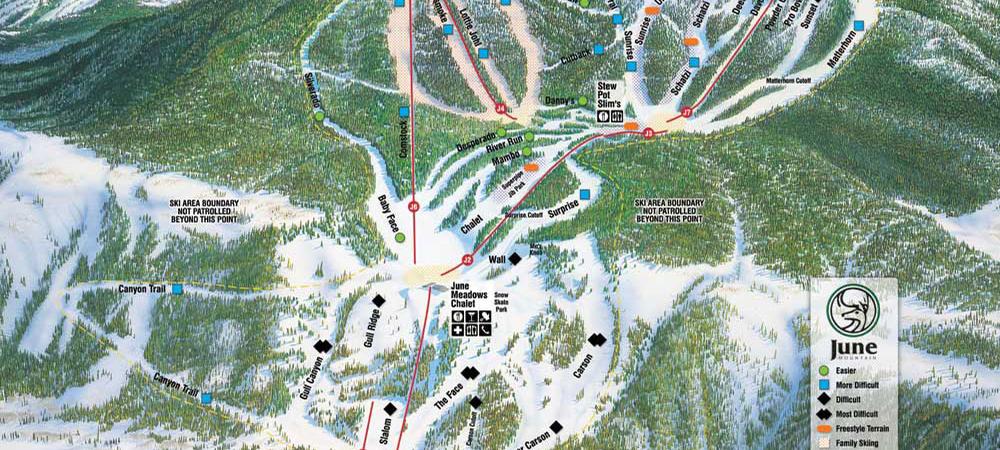 June Mountain Piste Map