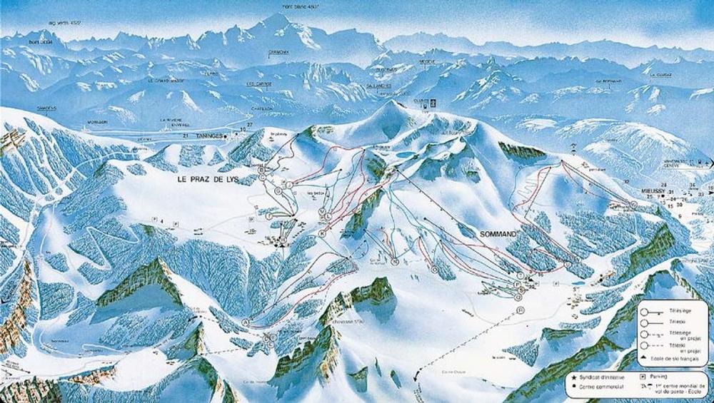 Praz De Lys Piste Map Praz De Lys Sommand Resort Guide - World Snowboard Guide