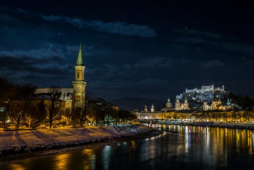 Salzburg at night