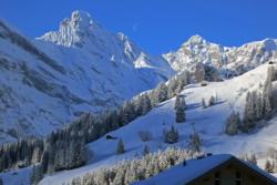 Mürren towards the Breithorn peak