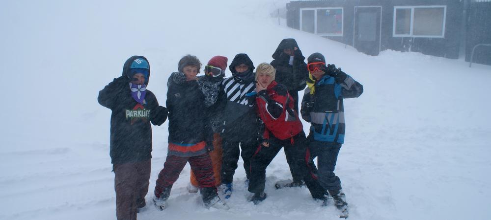 Mt Hutt College Kids Seeing out the Storm!