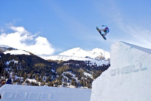 Evolution 2011 womens slopestyle winner Jamie Anderson