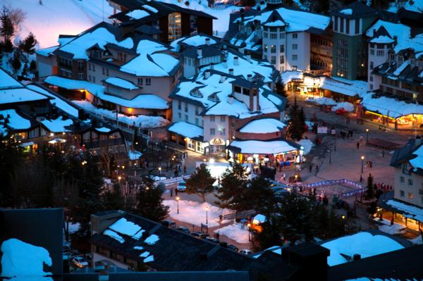 Sierra Nevada village at night