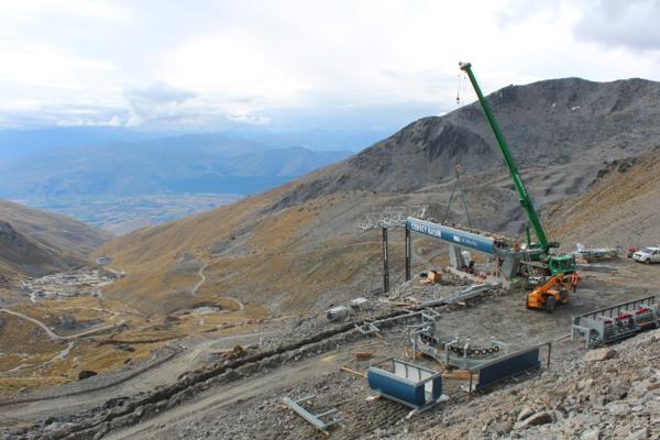 Progress on the Curvey Basin chairlift