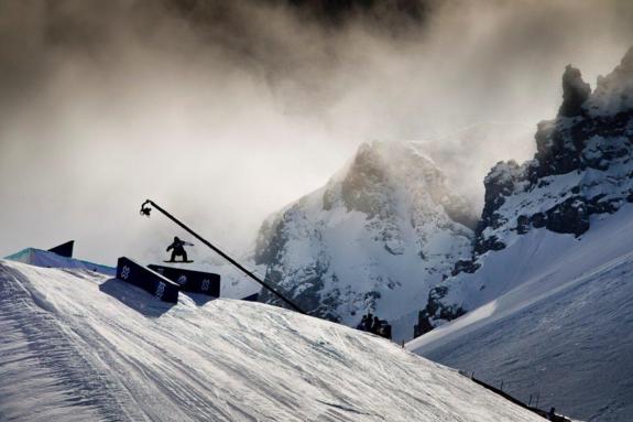 Gjermund Braten in the Mens Slopestyle at the Winter X Games 2011 in Tignes