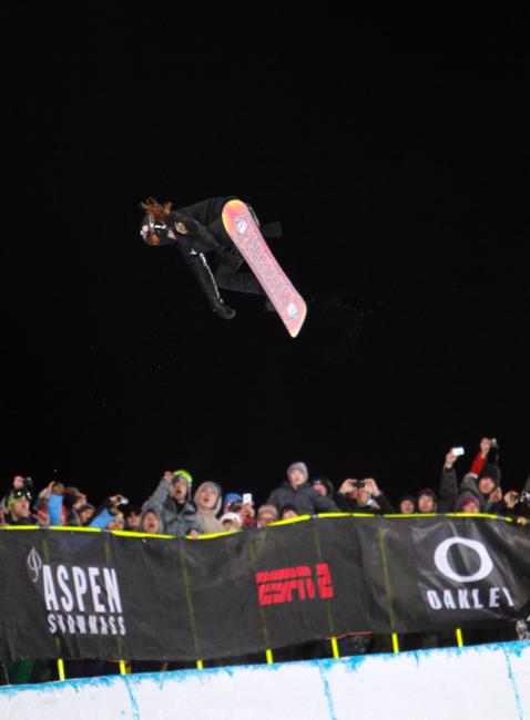 Shaun White competing in Men's Snowboard SuperPipe Finals at Winter X Games 15