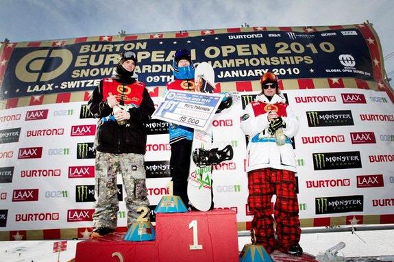 BEO2010 Mens Slopestyle Finals Podium