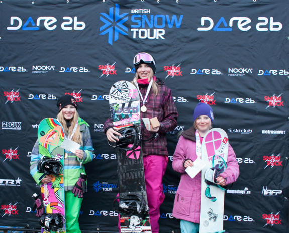 Brits Halfpipe Woment's Podium