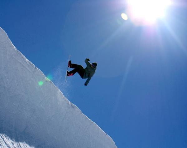 Trying out the half pipe at Mt Hutt