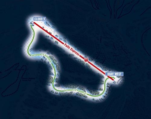 Falls Creek Night Ski Map