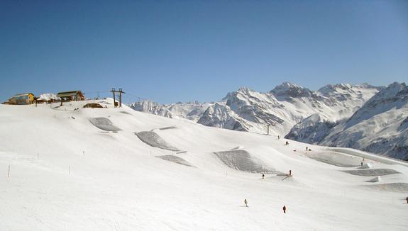 Terrain park at Jatz Junior on the Jakobshorn