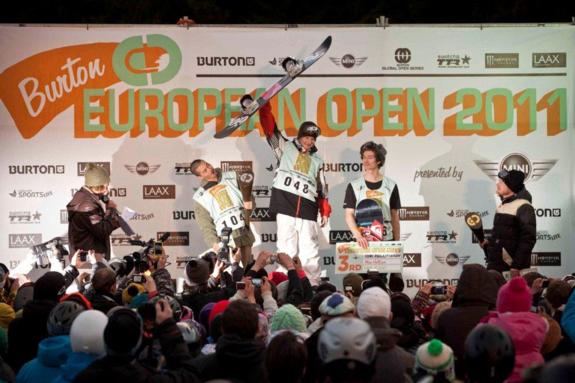 BEO11 mens halfpipe podium