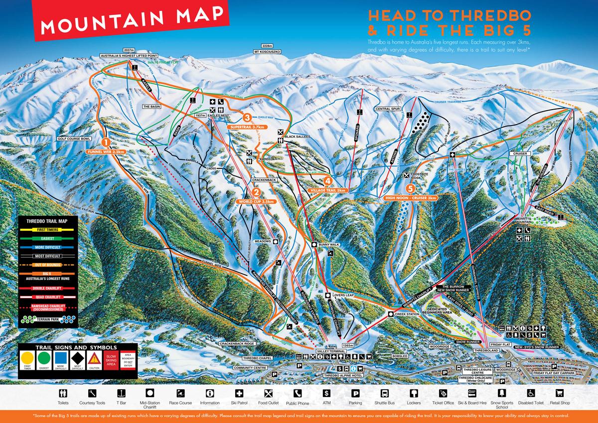 Thredbo Alpine Village riding guide World Snowboard Guide