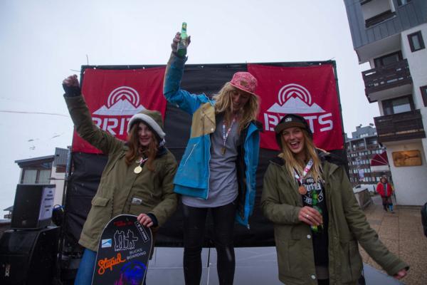 Brits Snowboard Slopestyle Women's Podium 2015