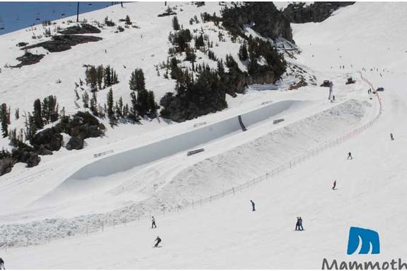 Mammoth Mountain halfpipe, May 2010