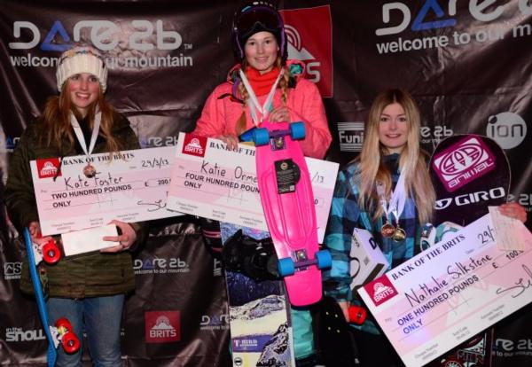 Women's Halfpipe podium 2013