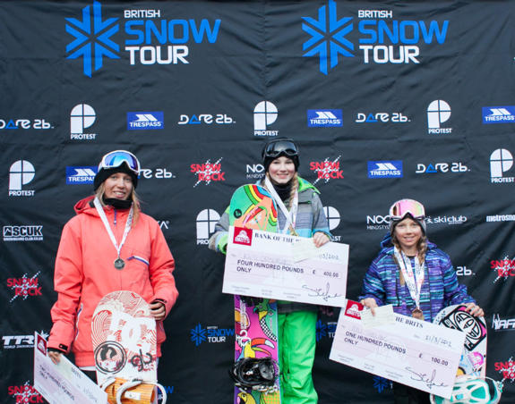 Brits Big Air Womens Podium