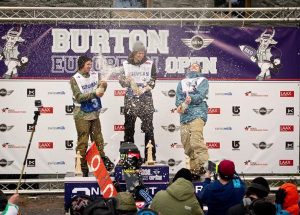 BEO 2014 Mens Halfpipe final podium