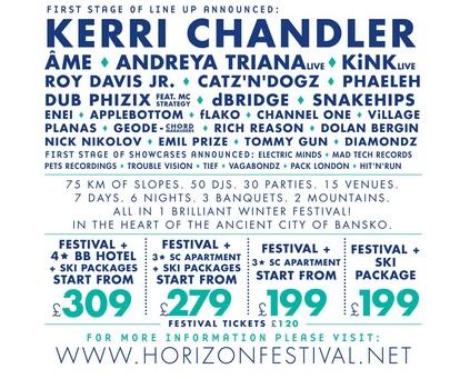 Horizon Festival Line Up 2014