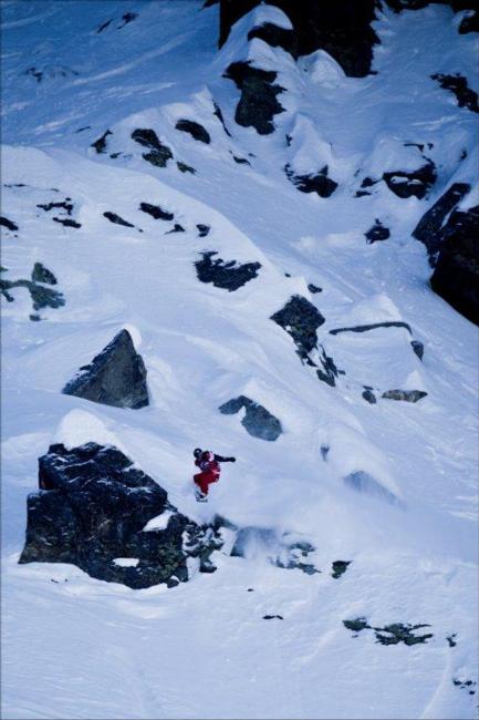 Matt Annetts competes in Freeride World Tour 2011 in St.Moritz