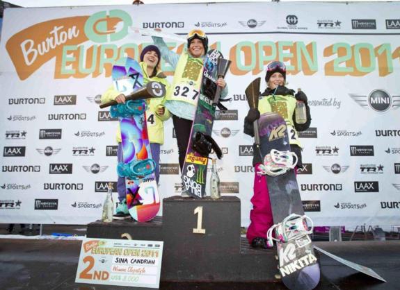 BEO11 womens slopestyle podium