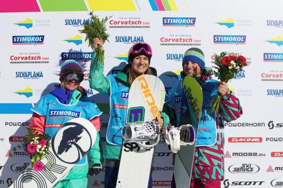 Engadinsnow 2011 womens slopestyle podium