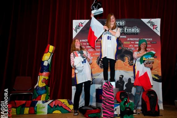 Female podium at the 2011 World Rookie Finals