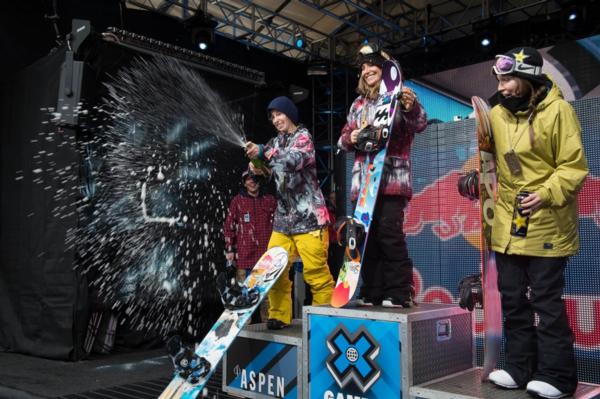 Girls Aspen X-Games Slopestyle Podium