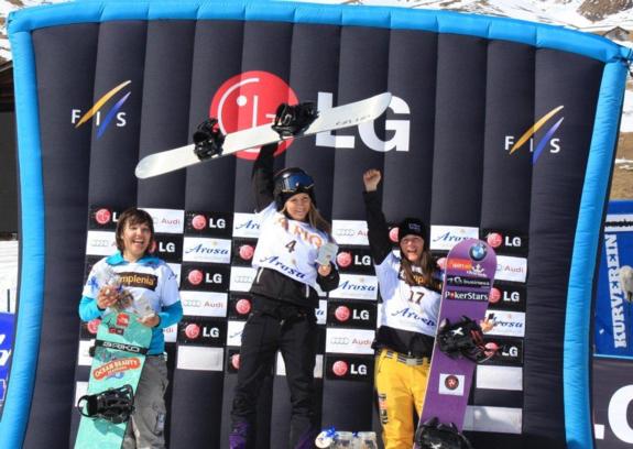 Zoe Gillings 3rd place at the World Cup Snowboard cross finals in Arosa 2011