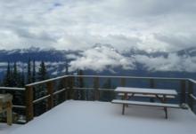 First snowfall of the season at Revelstoke