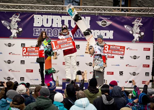 BEO 2014 Womens Halfpipe final podium