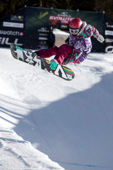 Womens halfpipe qualification, rider: Elena Könz