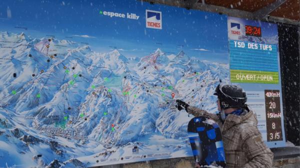 Piste Map Sign Tignes