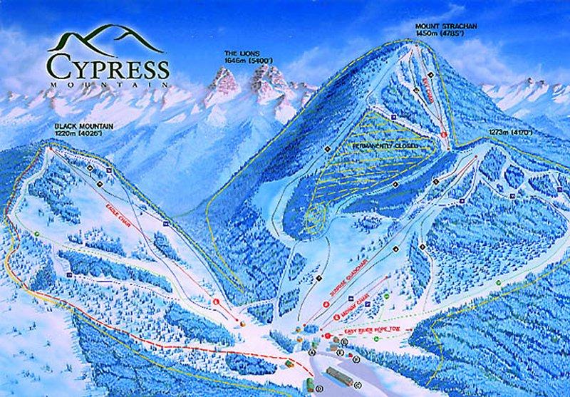 Cypress Mountain riding guide World Snowboard Guide