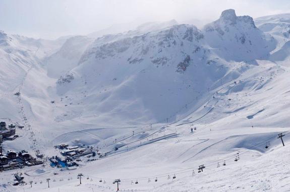 Tignes, France : Slopestyle course at Winter X Games 2010 Europe