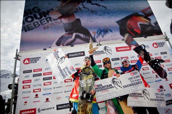 WINNERS PODIUM  IN SWATCH BIG MOUNTAIN FIEBERBRUNN 2011