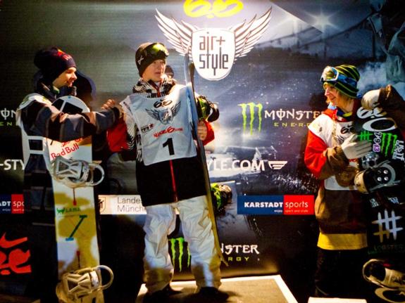 2011 Munich Air & Style winners podium