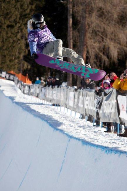 Womens halfpipe qualification, rider: Linn Haugoe