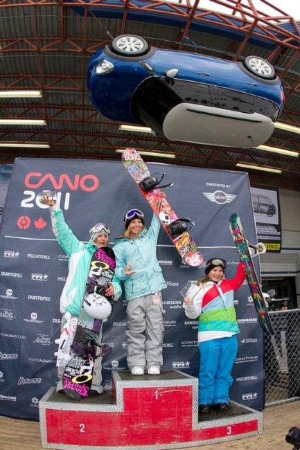 Canadian Open womens Slopestyle 2011 winners podium