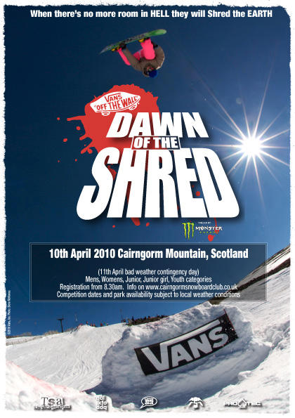 Dawn of the Shred 2010 flyer