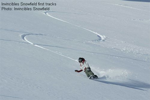 Invincibles Snowfield first tracks